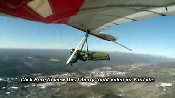 Liberty flight over Ellenville, New York