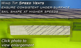 Click here for enlargement - Wing Tip Speed Vents promote consistent airfoil shape at higher speeds