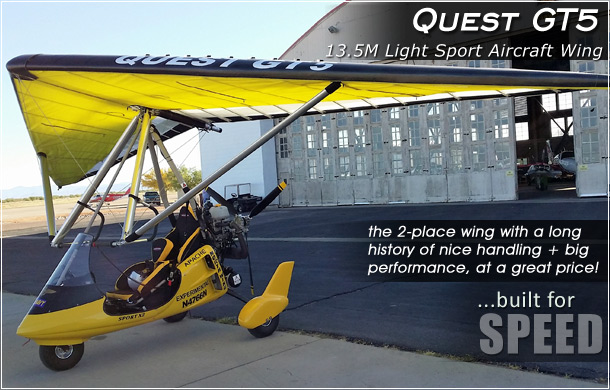North Wing · Quest GT5 13.5M weight shift control Light Sport Aircraft Wing