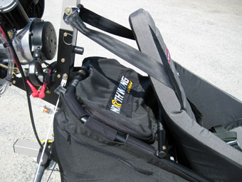 North Wing Maverick 2 Legend 1-place Ultralight Trike features new storage space behind the pilot