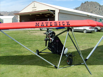 North Wing Maverick 2 RT 1-place Ultralight Trike features a folding wing for convenient storage or travel