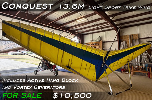 Conquest 13.6M Light Sport Trike Wing - FOR SALE